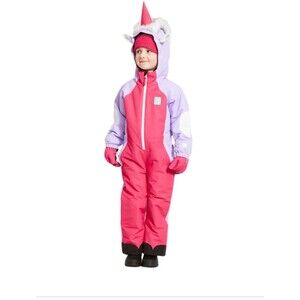 XTM RUGRATS II KID'S ONE PIECE SNOW SUIT MAGENTA UNICORN Size 4